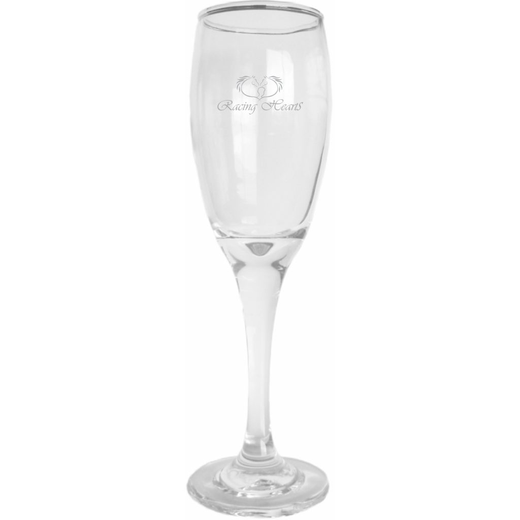 Champagne Flute Racing Hearts